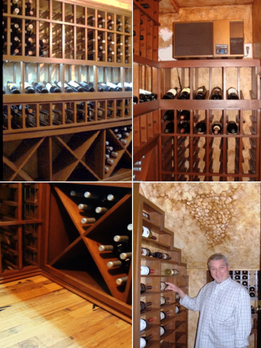 Dallas-Fort Worth Residential Wine Cellar Wine Racks, Wall Painting Flooring, and Wine Cooling unit