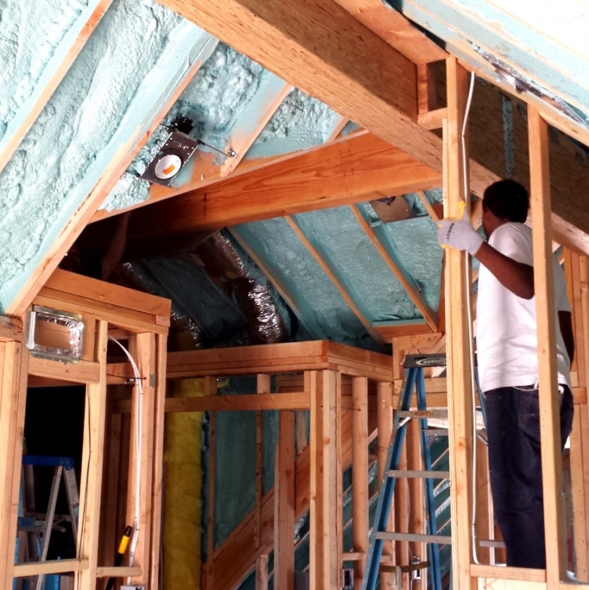 Dallas-Fort Worth Custom Home Wine Cellar with Closed cell Spray Foam Insulation