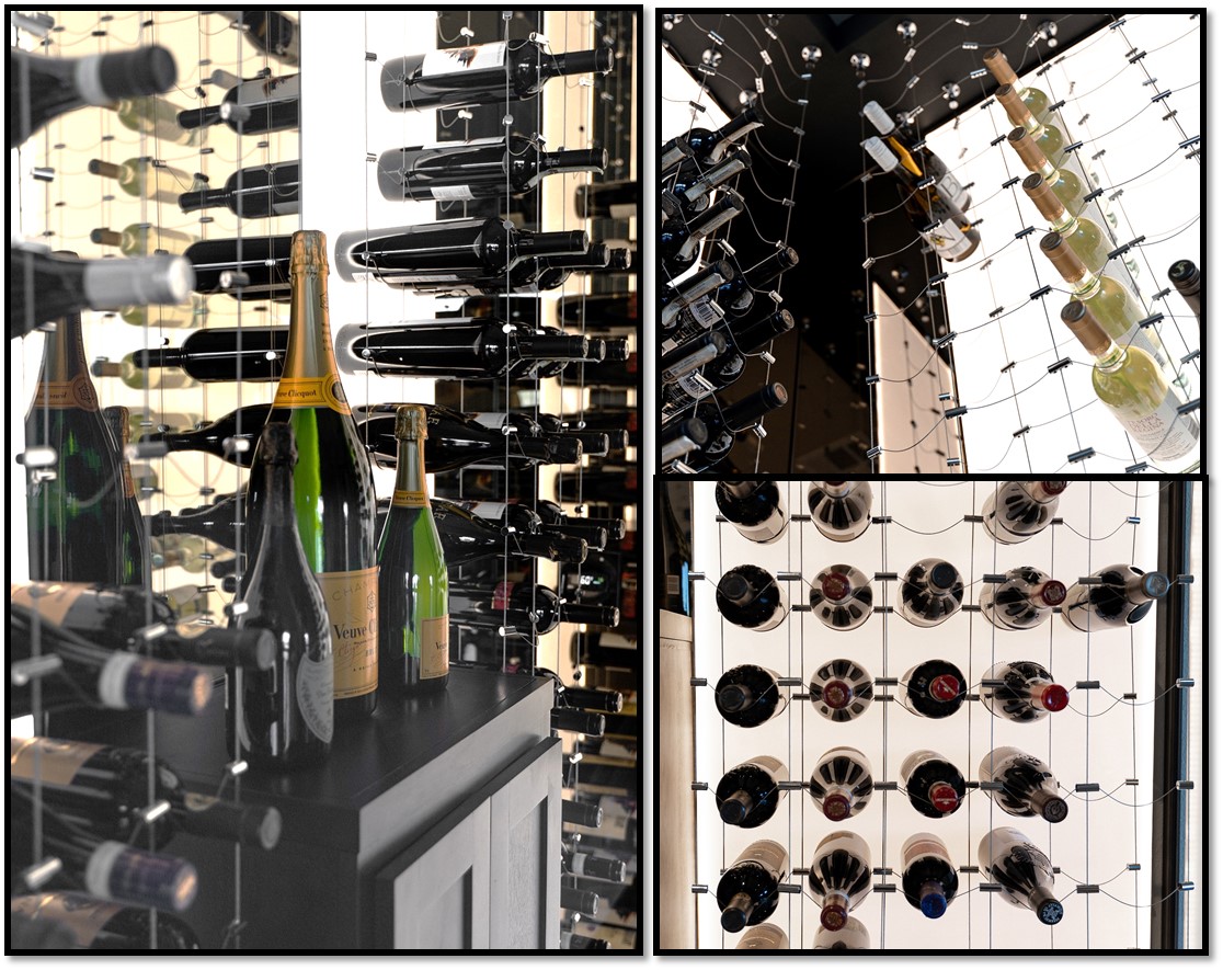 Cable Wine Racks by Custom Wine Cellars Dallas-Fort Worth