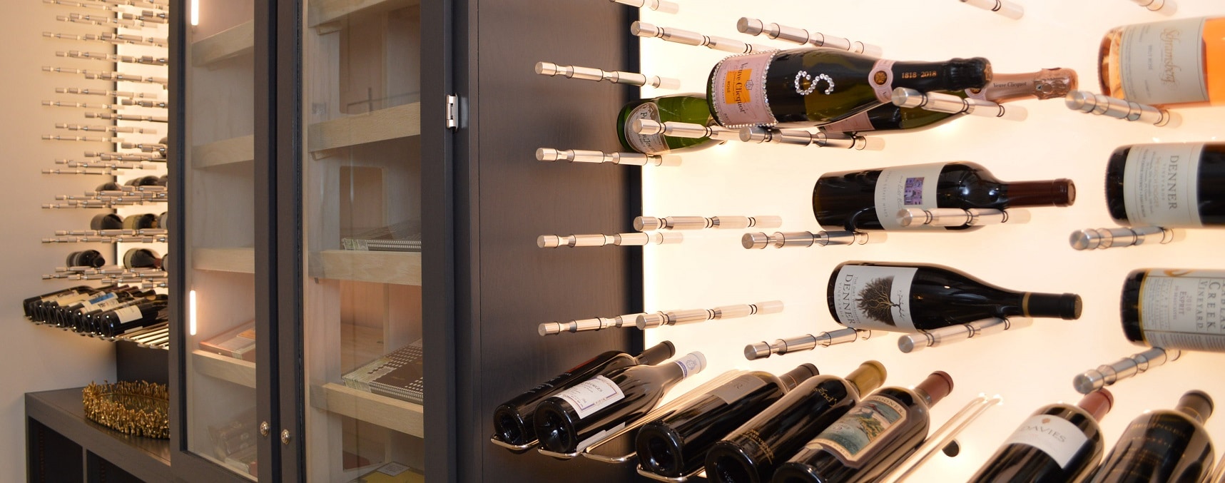 Dallas-Fort Worth New Home Modern Custom Wine Cellars Cabinets Display Style