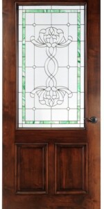 3 - Camelback Mountain Green Glass & Wood Wine Cellar Doors Specialty Designs