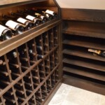 Flexible wooden racking options allow for a large amount of storage of bottles of various sizes and shapes.