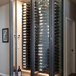 7 - Modern Glass Wine Display Modern Glass Wine Display