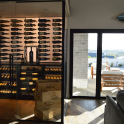 3 - Transitional Glass Wine Cellar in Dana Point Transitional Glass Wine Cellar in Dana Point
